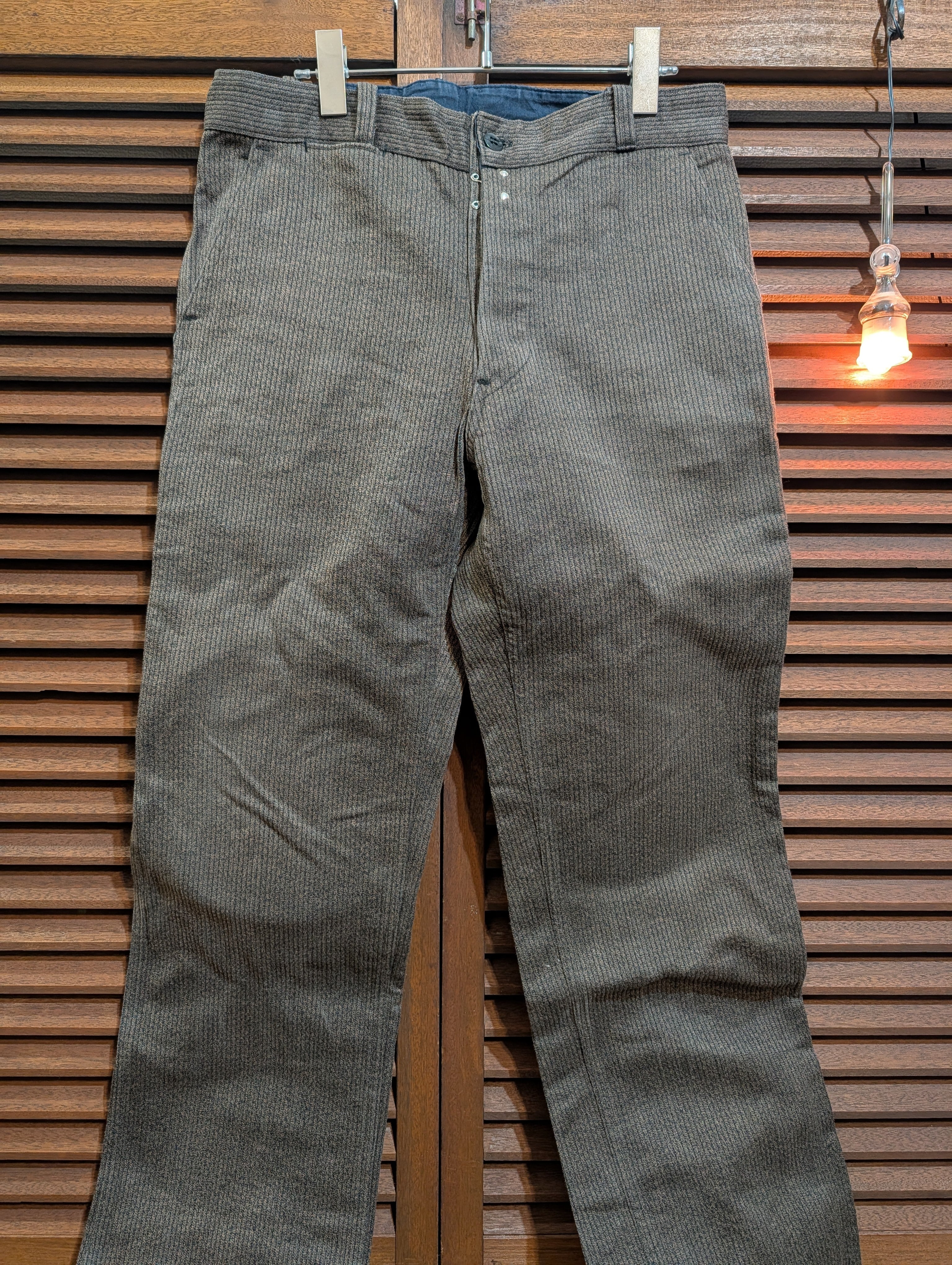 40-50s France Cotton Pique Trousers Deadstock