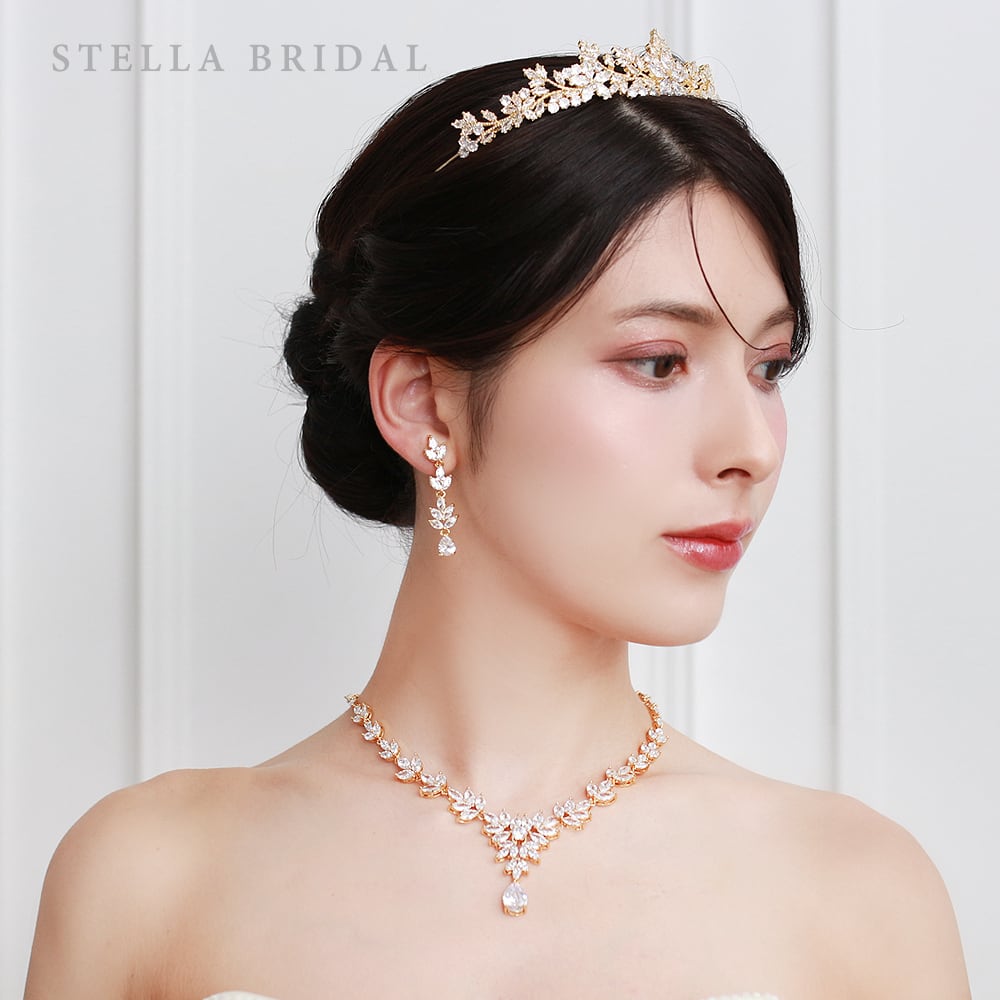 STELLA BRIDAL ミラ ティアラ キュービックジルコニア ウェディングジュエリー ティアラ Mila