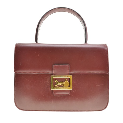 OLD CELINE / オールド セリーヌ イタリア製 2WAY 馬車金具 レザーハンドバッグ