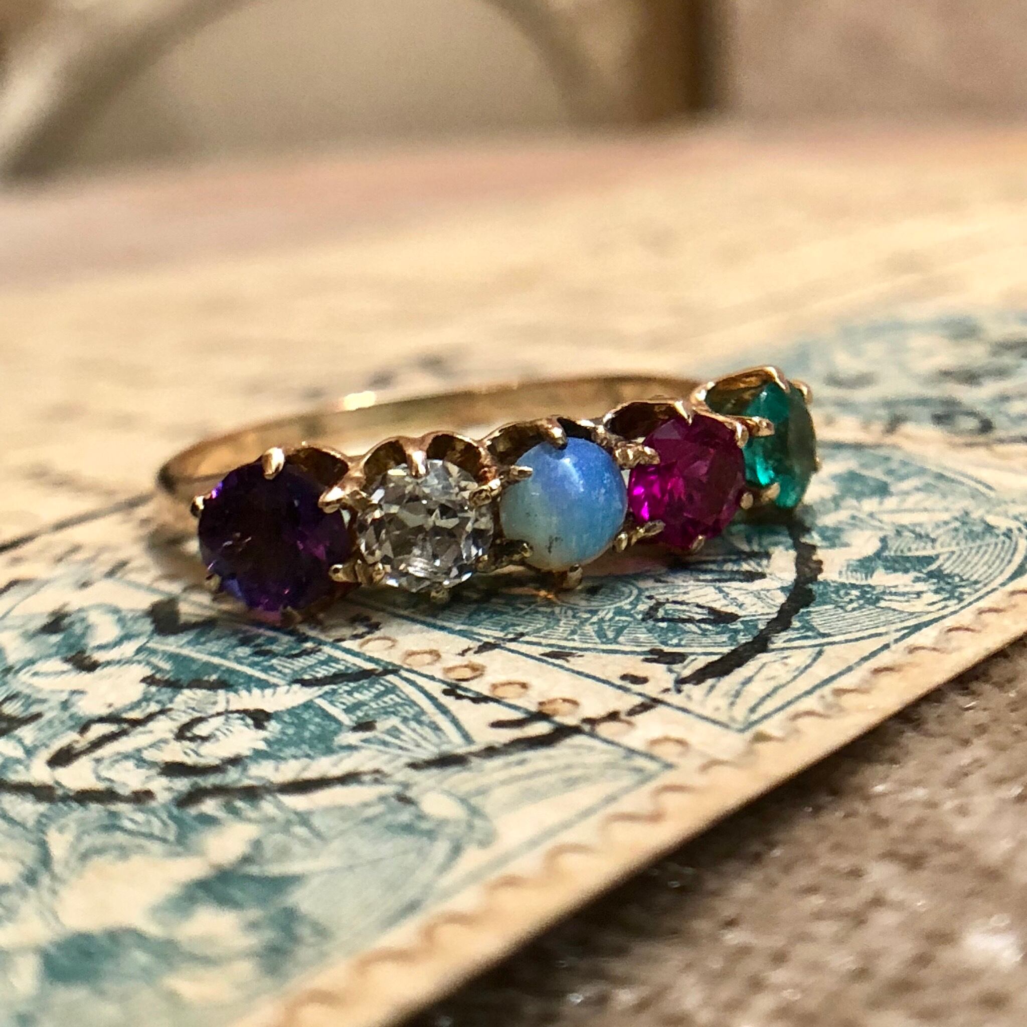 Victorian “ADORE” Ring | Victorian Box