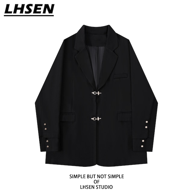【LHSENシリーズ】★アウター★ ブレザー ジャケット レディース ファッション ブラック 黒い カジュアル