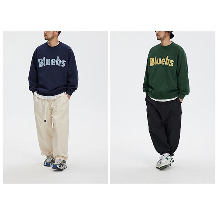 ★LETTER PRINT ROUND NECK SWEATER　　　A0409