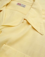 50s B.V.D. Jacquard Pattern Rayon Satin Open Collar Shirt