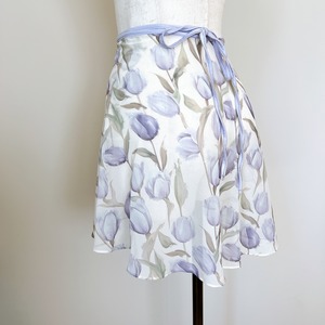 Fomoi Ballet チューリップ　ラベンダーフローラル　バレエラップスカート