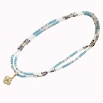 Guru-guru necklace グルグルネックレス　EMU-023-02 ブルー&グレー