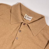 カシミヤ100% Grosse グロッセ ポロ ニット セーター M /キャメル系 メンズ