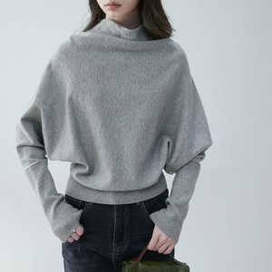 mock-neck dolman-sleeve knit　J00274