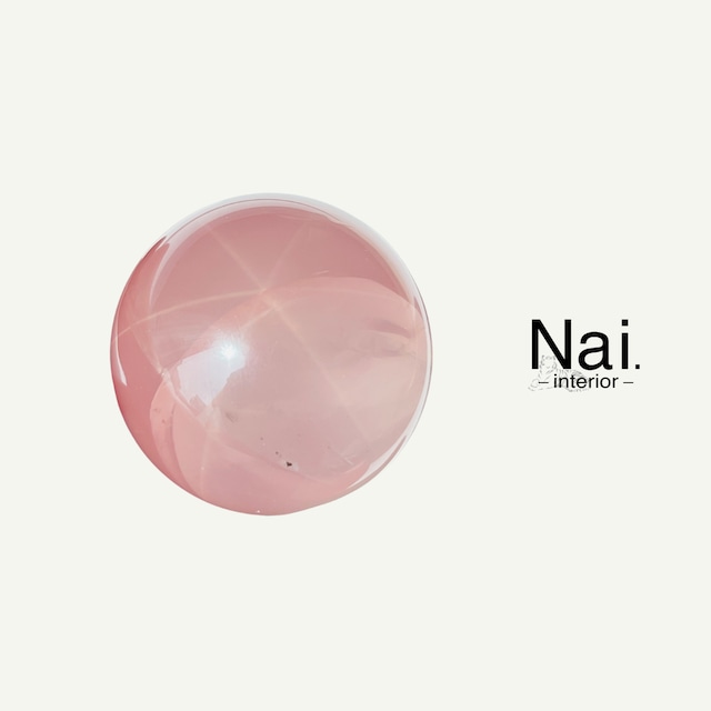 ローズクォーツスフィア 台座付き  ROSE QUARTZ -Star & Rainbow