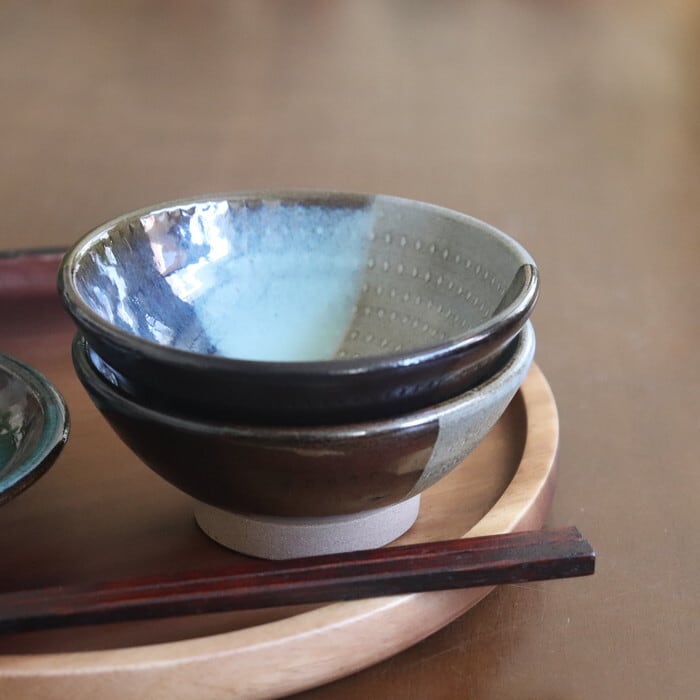 小石原焼 森喜窯 飯碗 グラデーション Koishiwara-yaki Rice bowl #138