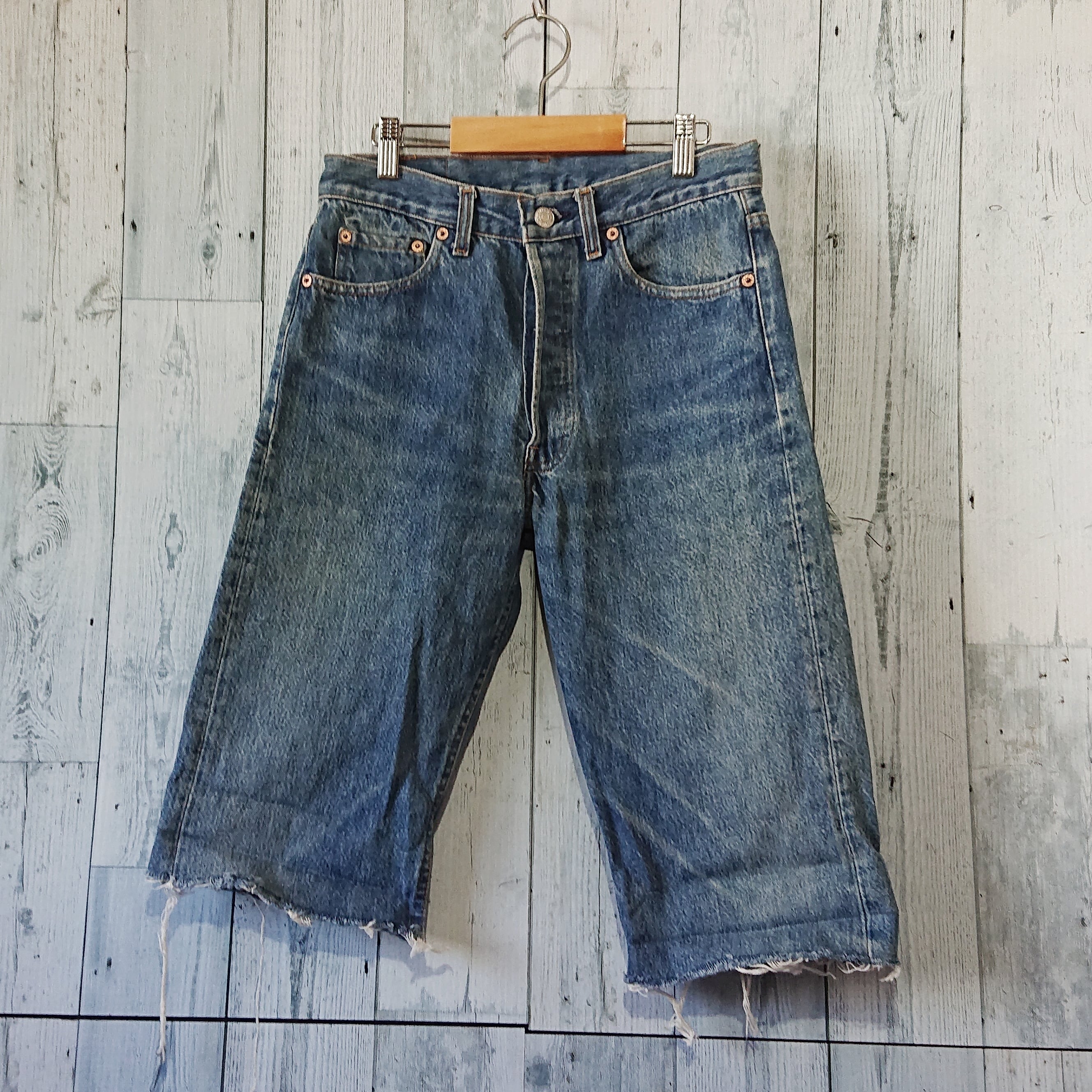 古着 80s USA製 ビンテージ □ LEVIS リーバイス 501 カットオフ RankB