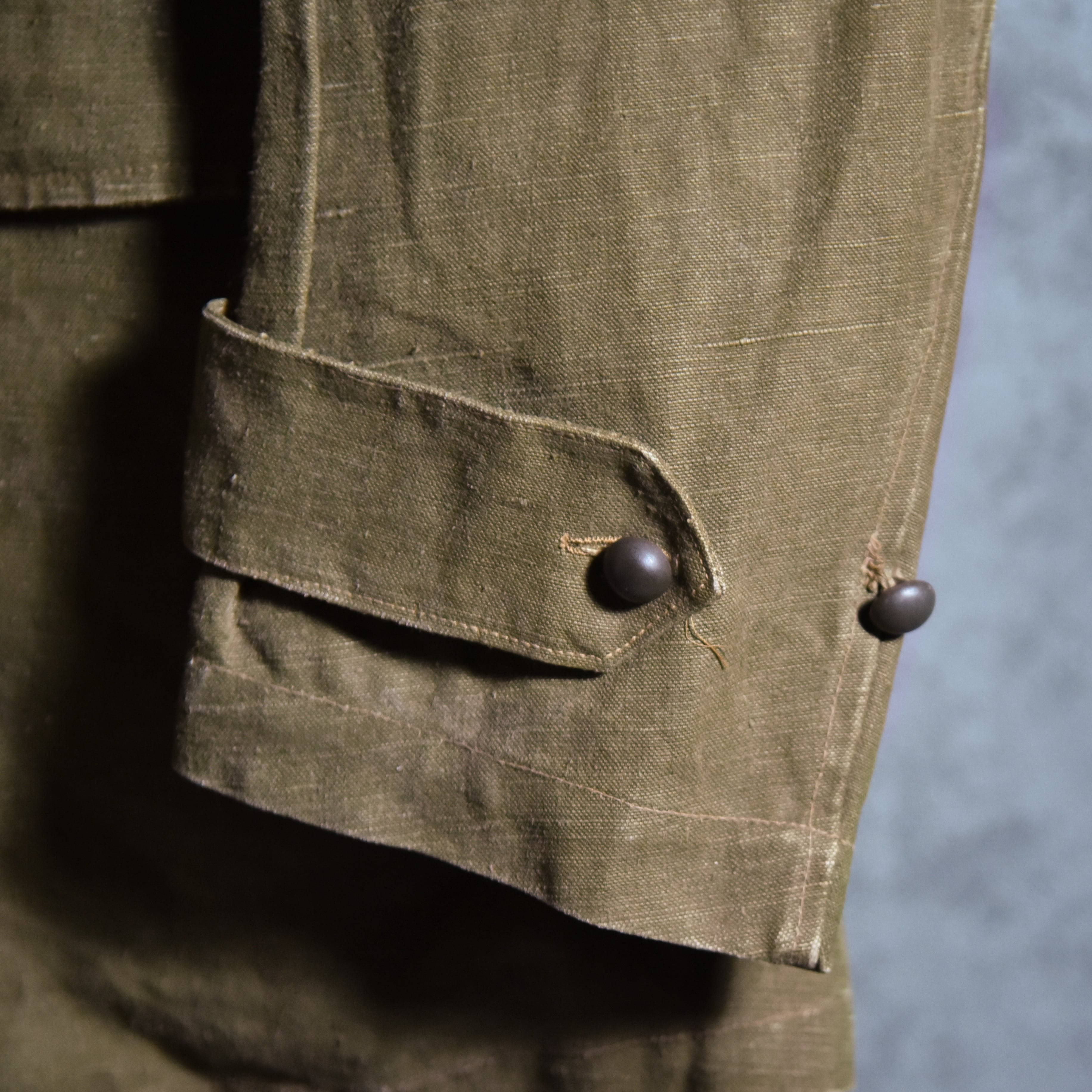 30-40s French Army Linen Motorcycle M35 Jacket フランス軍 リネン