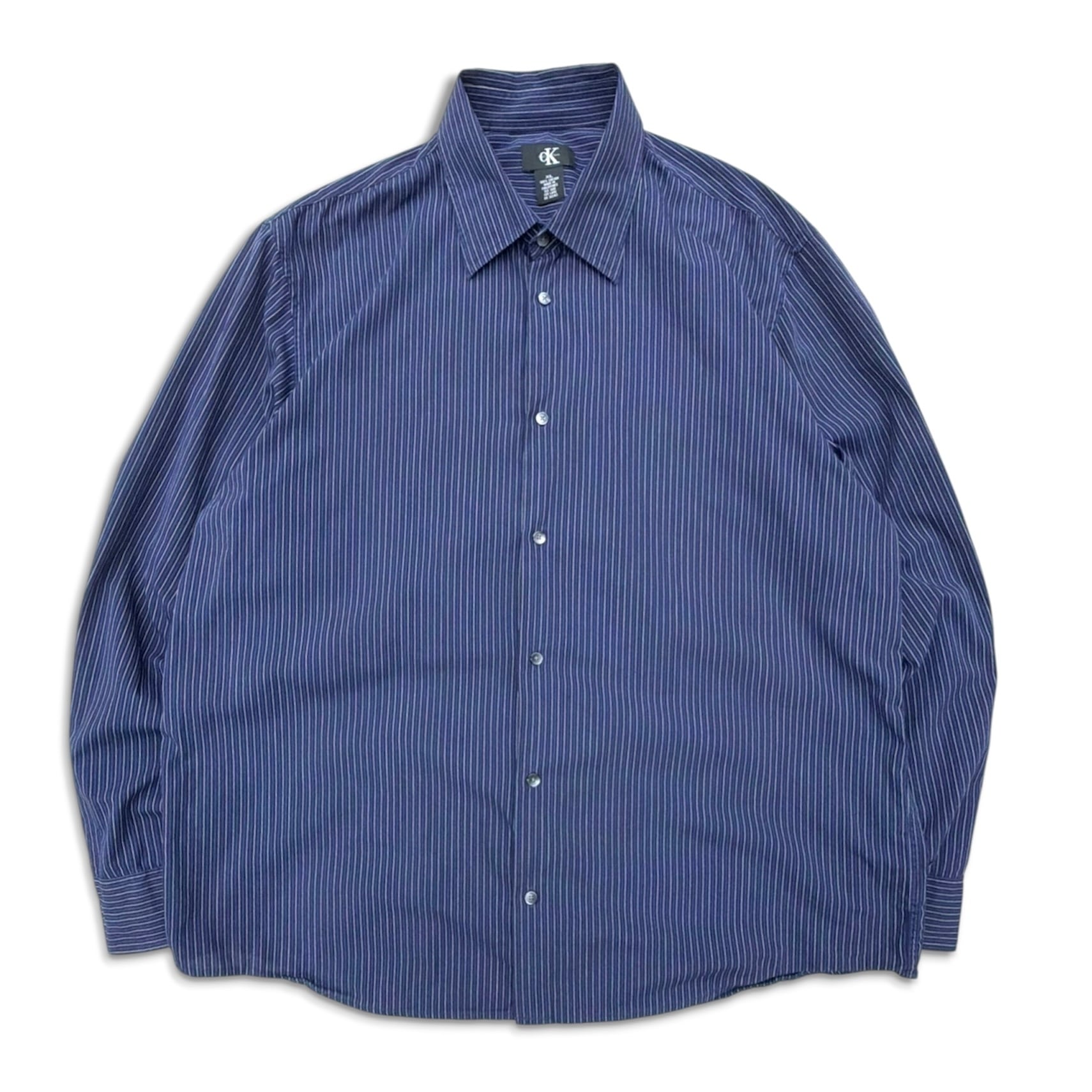 【Calvin Klein】カルバンクライン ストライプシャツ ネイビー shirt