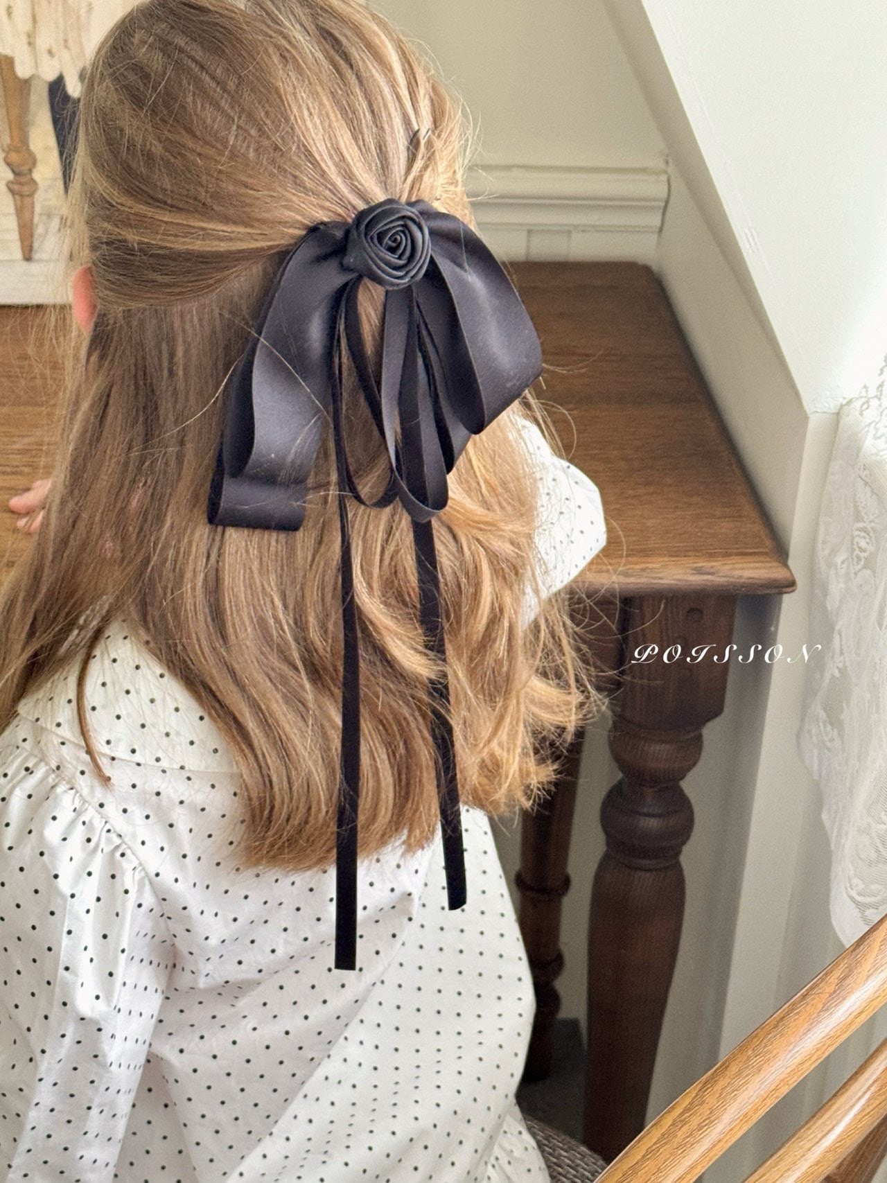 【即納】Pローズシャイニングリボンヘアピン