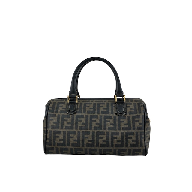 FENDI フェンディ ズッカ ショルダーバッグ ブラック FFロゴ PVC ミニボストン 2way vintage ヴィンテージ オールド ec36sk