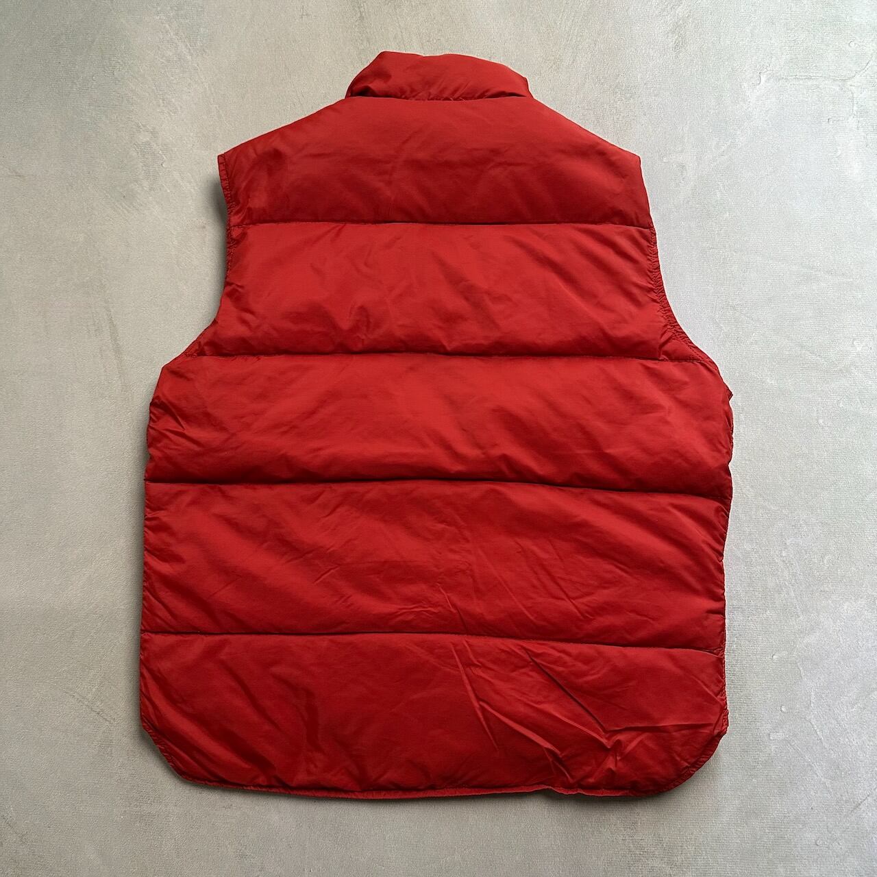 70s USA製 Woolrich ダウンベスト ウールリッチ 朱色 L 古着 | RUFFY