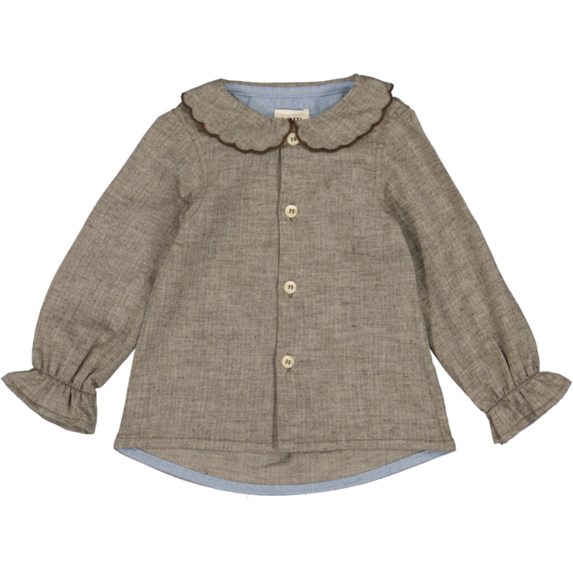 LOIR paris/Chemise PAOLA_Chevron brun(4y,6y)