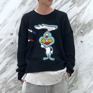 【ZAC VARGAS】 monster knit 'JUNKIE BUNNY'-MINT(4色展開)