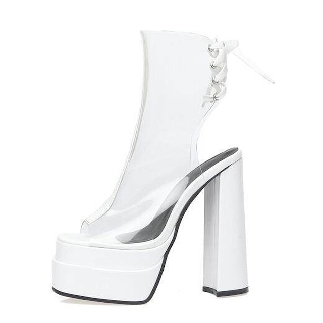 Transparent boot sandals 1212