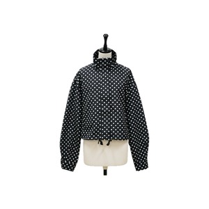 Polka dot high neck jacket