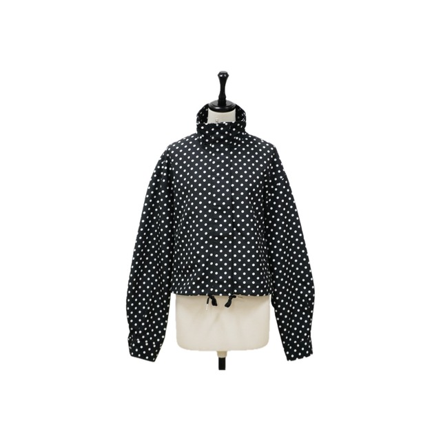 Polka dot high neck jacket