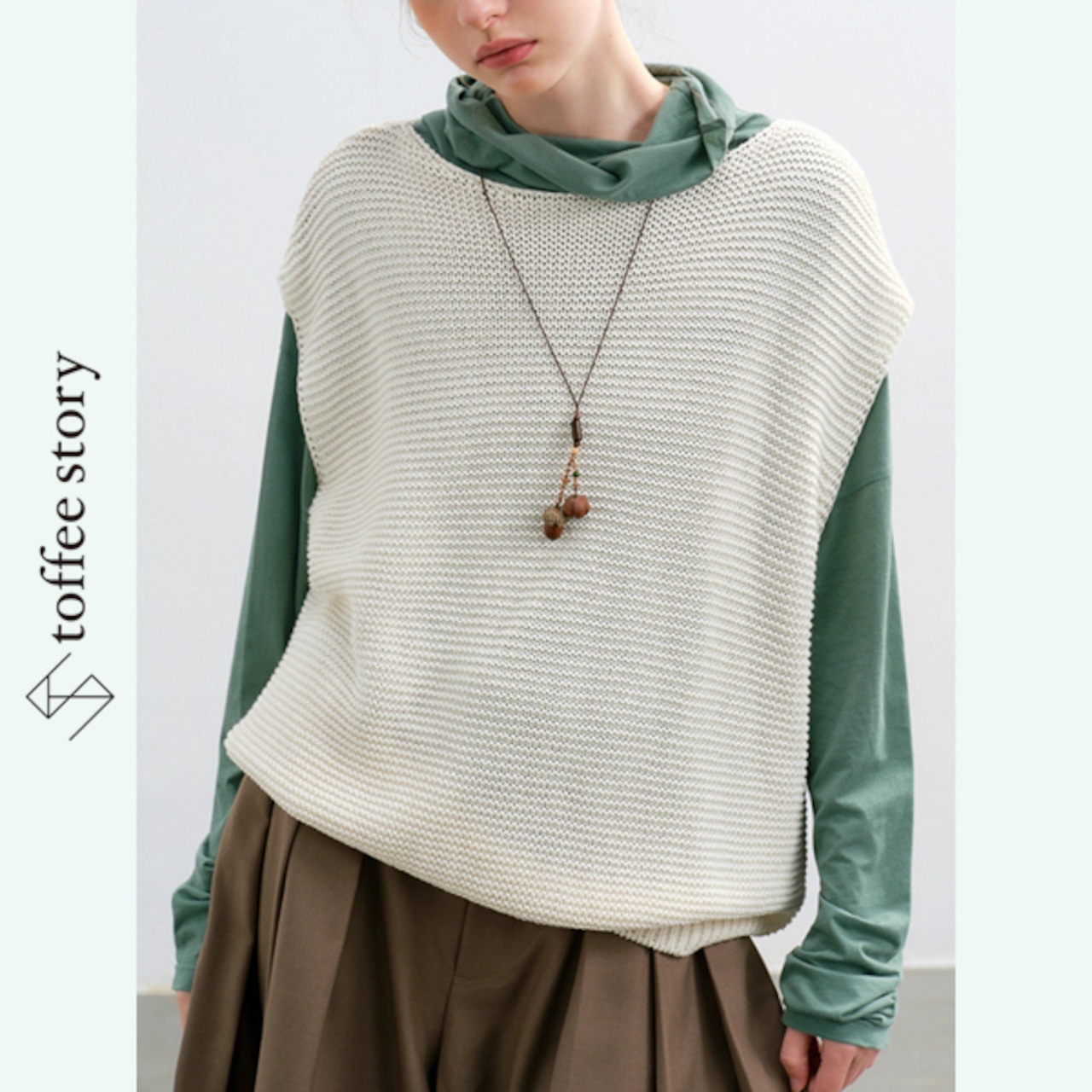 【2color】くしゅっと襟と美シルエットの純コットンT 《P0247》