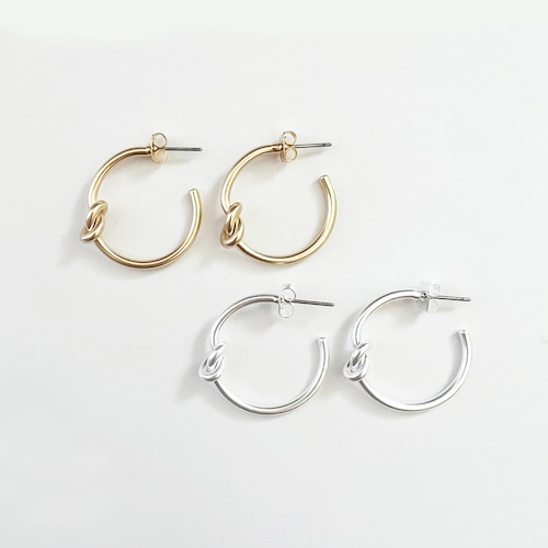ノットサークルマットフィニッシュピアス