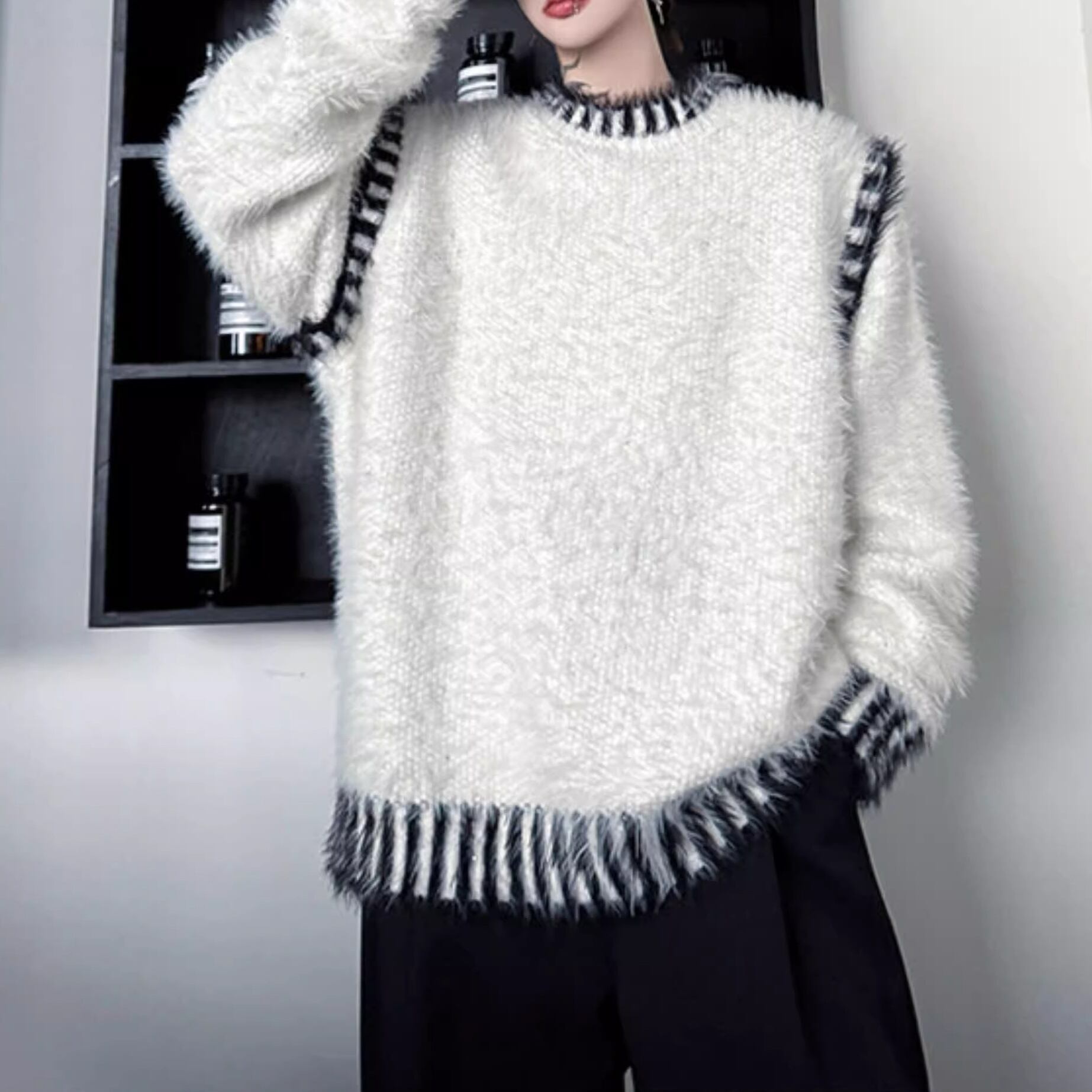 バイカラーシャギーニット 3color MTO0509