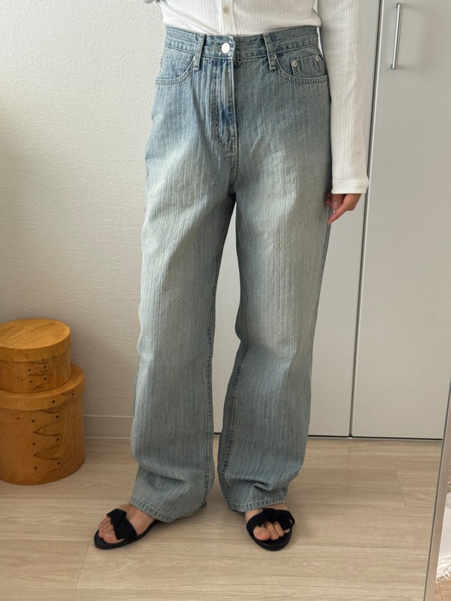 (予約) signature / Cooked denim pants 2color