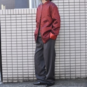 Geoffrey Beene 杢調 drape silhouette gray slacks
