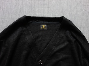 da linenjersey cutaway cardigan / black