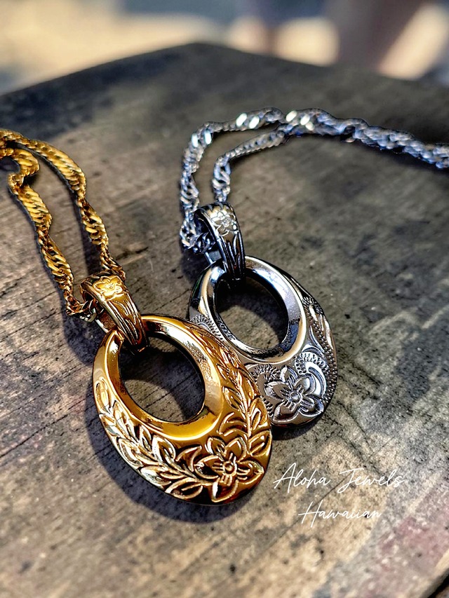 Lei Circle Necklace｜ハワイアンジュエリー リバーシブル サークル 
