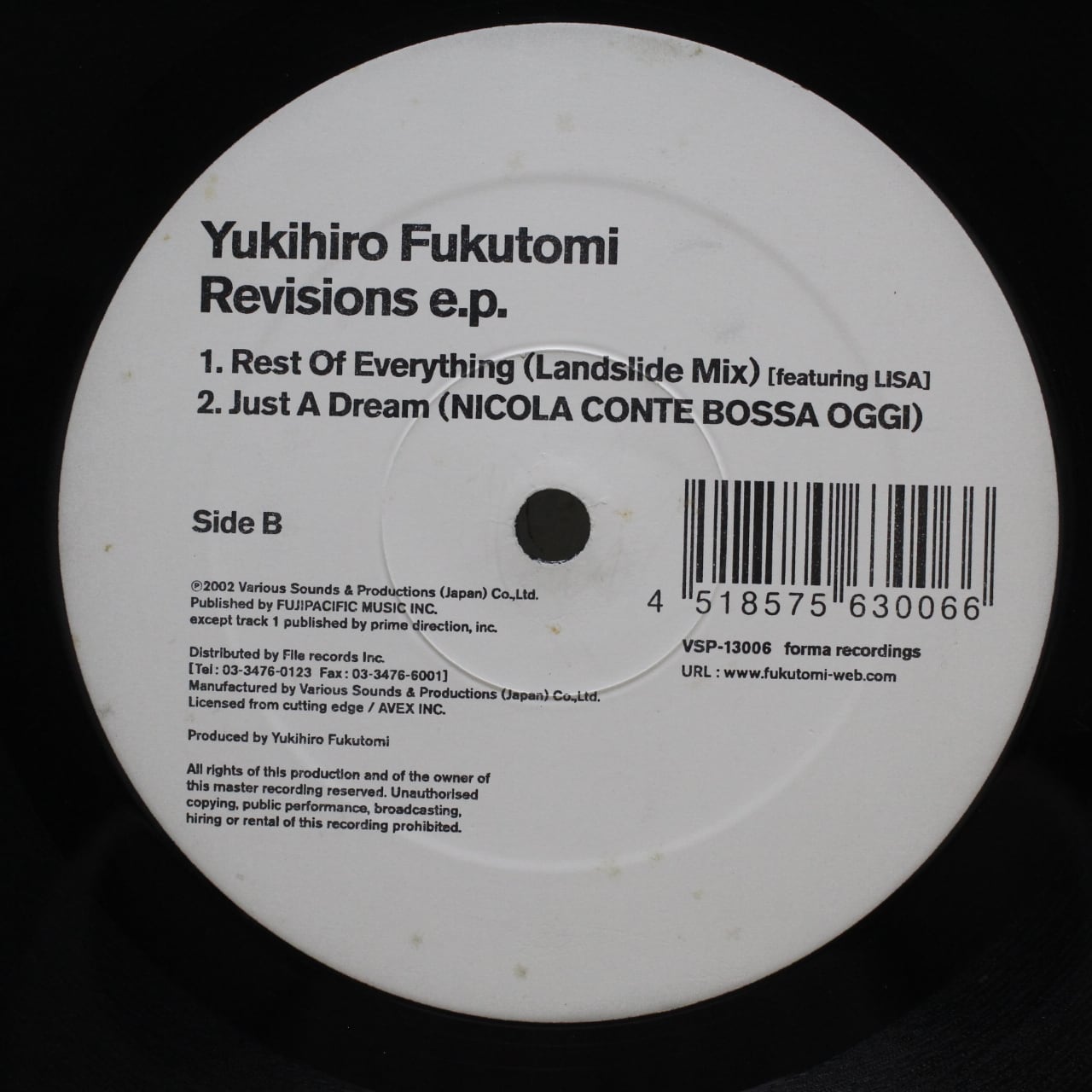 Yukihiro Fukutomi / Revisions E.P. [VSP13006] - 画像4