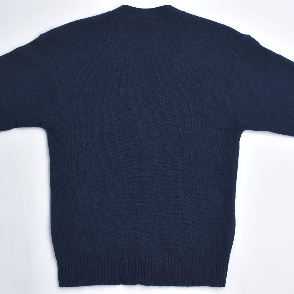 【状態◯】ラルフローレン ウール ニット カーディガン 古着 ユニセックス 90s～ Ralph Lauren ラルフローレン エンブレム ロゴ刺繍 ウールニット