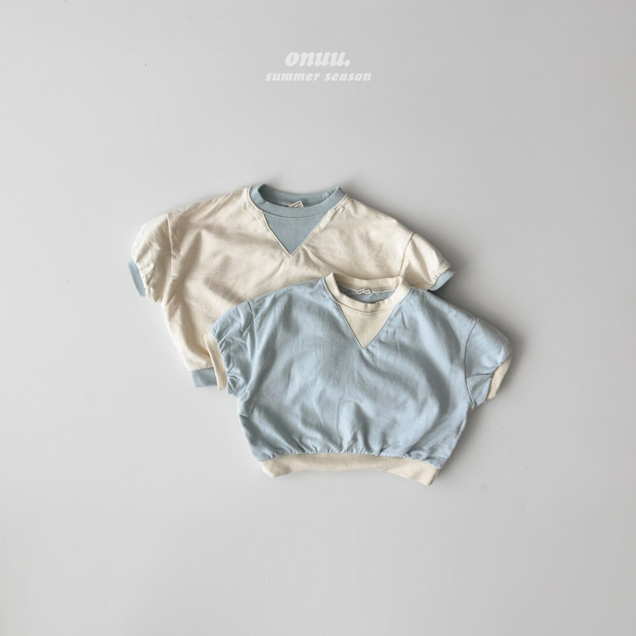 【ONU】スクエア半袖スウェット ブルー 80〜120cm 2240729 - 3