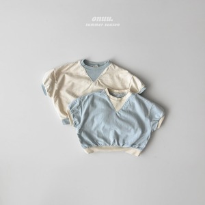 【ONU】スクエア半袖スウェット ブルー 80〜120cm 2240729
