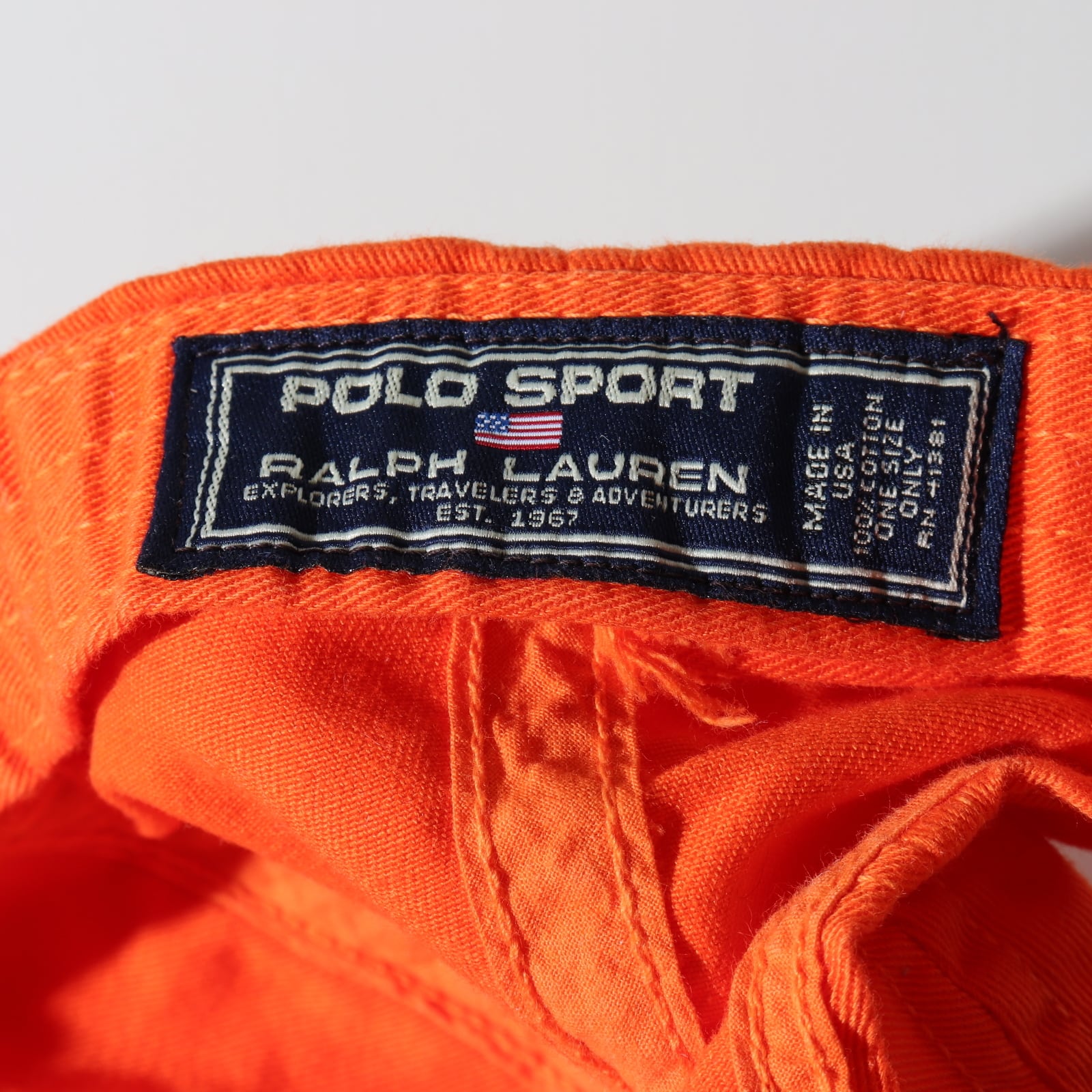 Polo Sport オレンジ Pロゴ 刺繍 6パネルキャップ ポロスポーツ Polo Sport オレンジ Pロゴ 刺繍 6パネルキャップ ポロスポーツ