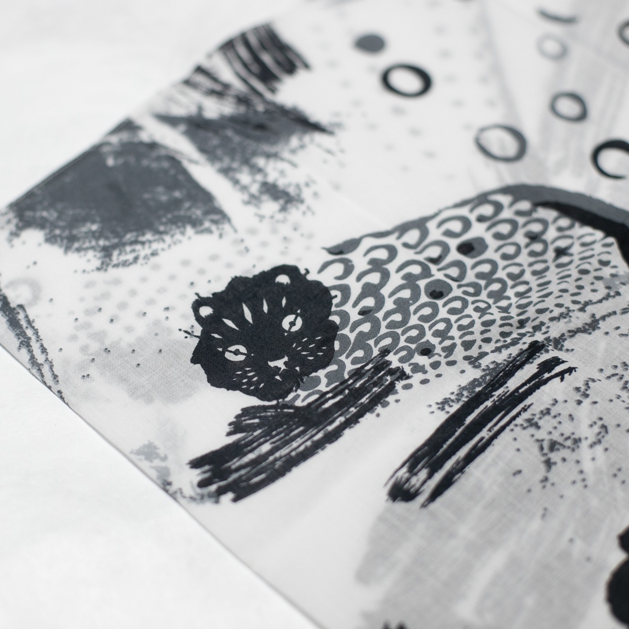 makumo / 手ぬぐい【ケモノミチ／墨】 - 7