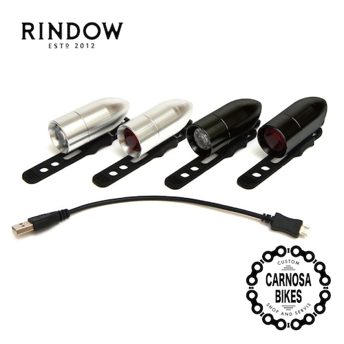 【RINDOW BIKES】BULLET LIGHTING [バレットライトニング] ライト USB充電式