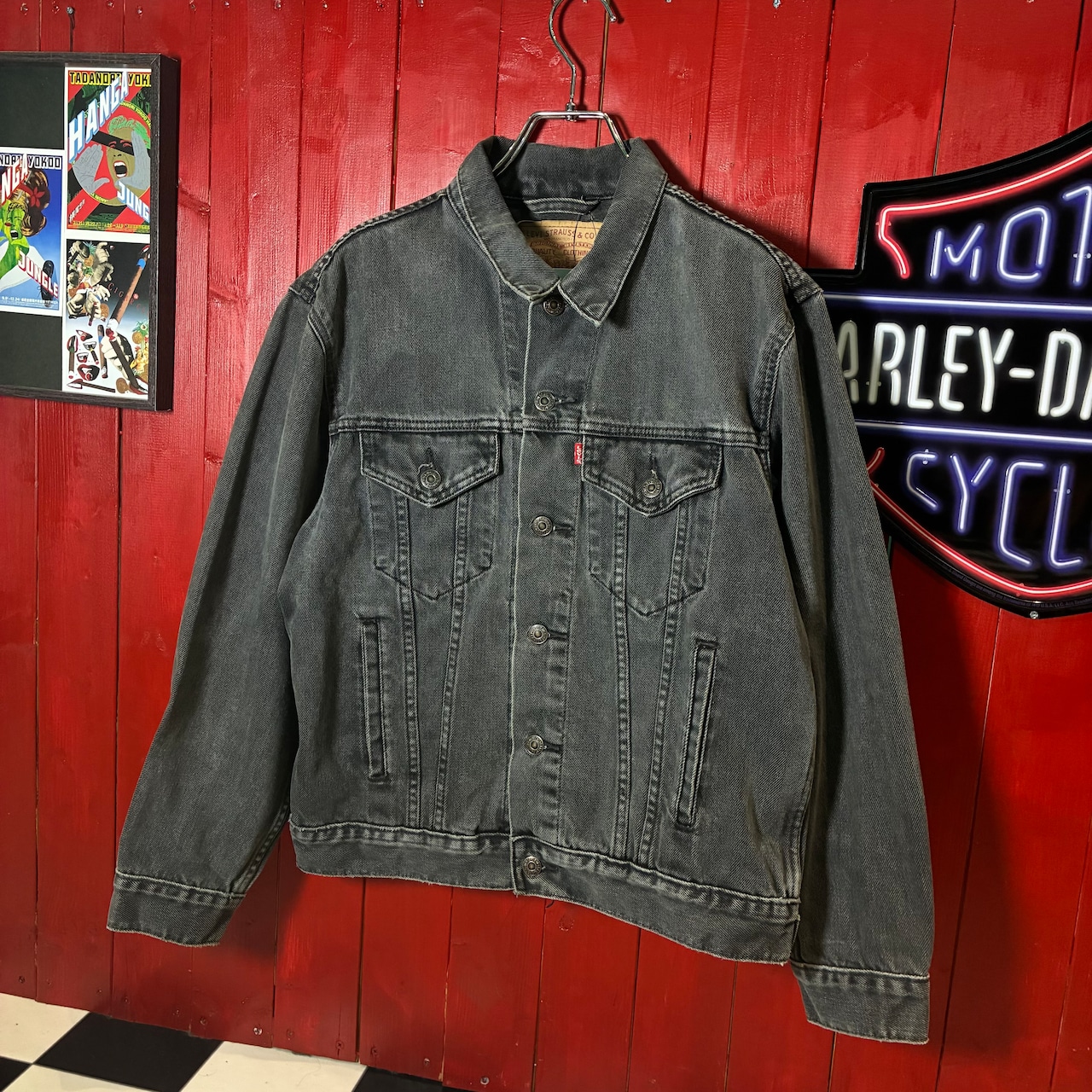 90s チュニジア製 EURO Levi’s 70503 ブラックデニムジャケット トラッカージャケット ユーロリーバイス