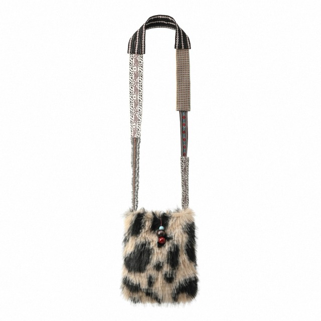 [oinimi] Animal Patterned Small Fur Bag