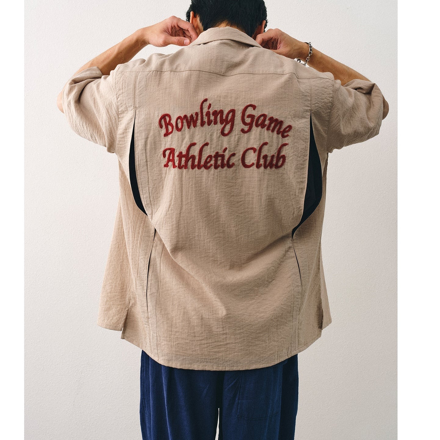 Men's : Vintage Embroidery Open-Collar Shirt*MS-09