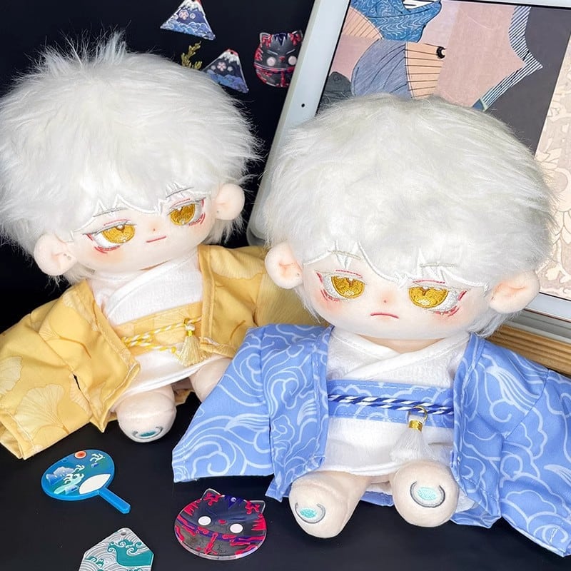 20cmぬいぐるみ用 和風 着物 トップス+羽織+帯 着せ替え服 人形衣装 3