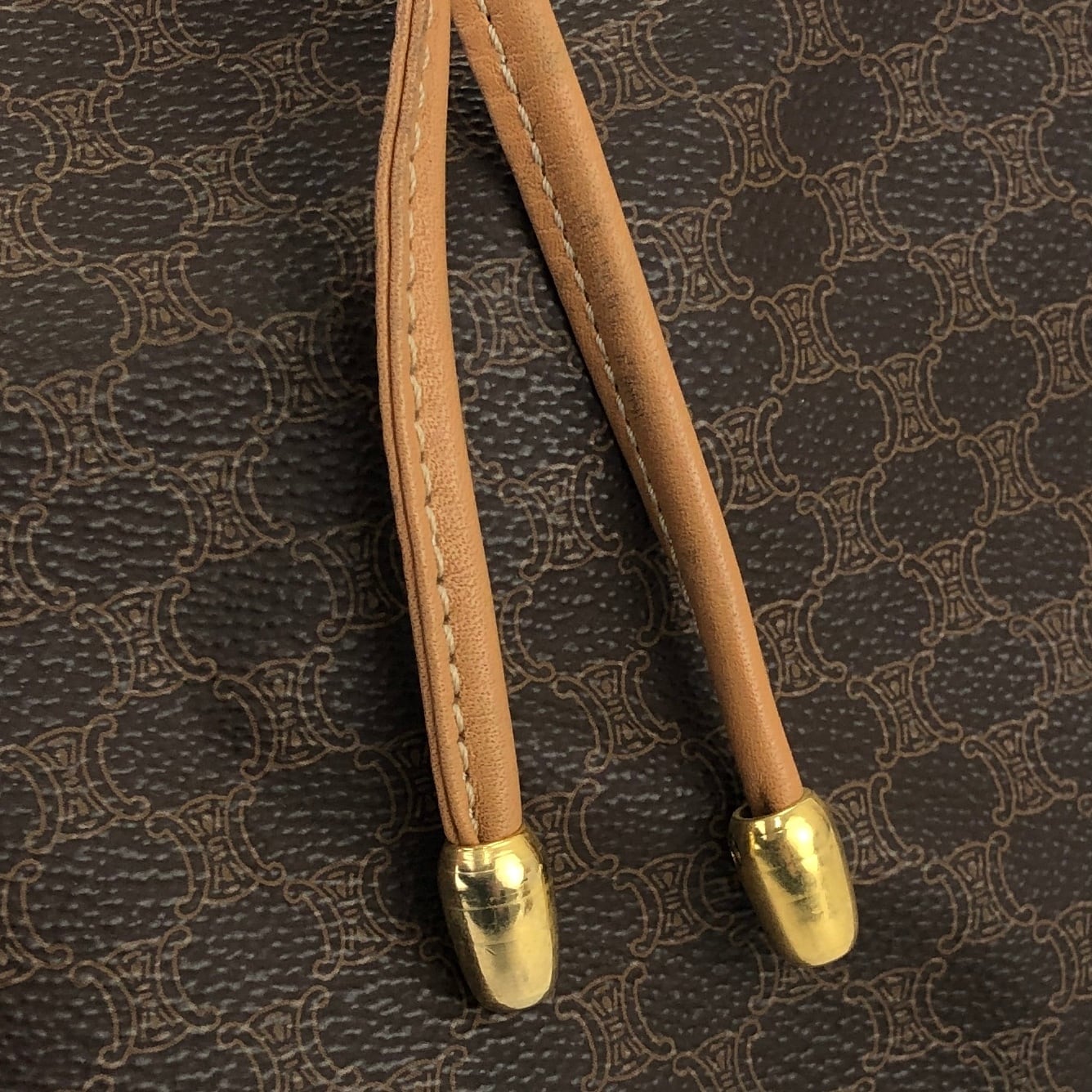 セリーヌ CELINE セリーヌ マカダム 2WAY ドローストリング 巾着 ショルダー