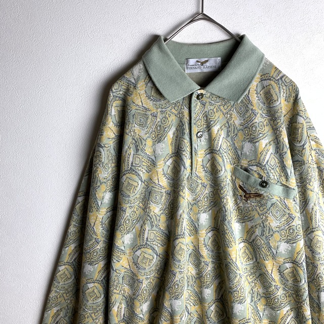 ～"long sleeve polo shirt" allover pattern～