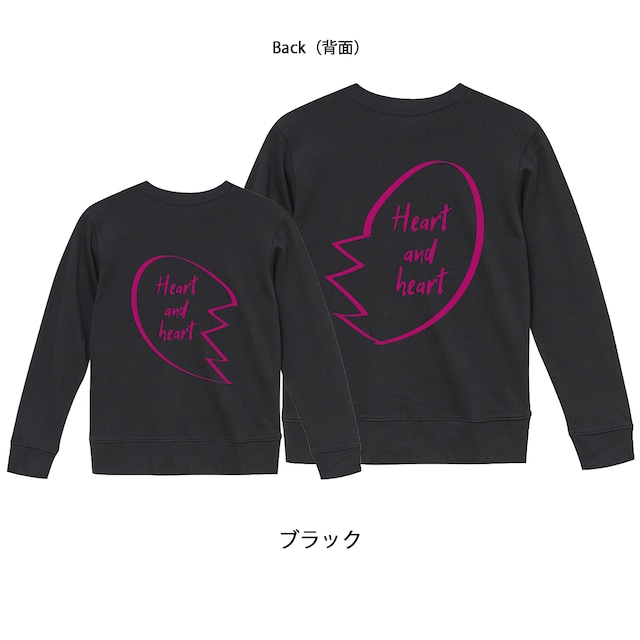 Heart ＆ Heartデザインのスウェット親子リンクコーデ