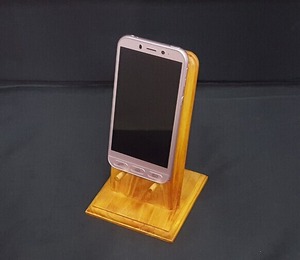 スマホスタンド　ひのき　マホガニー