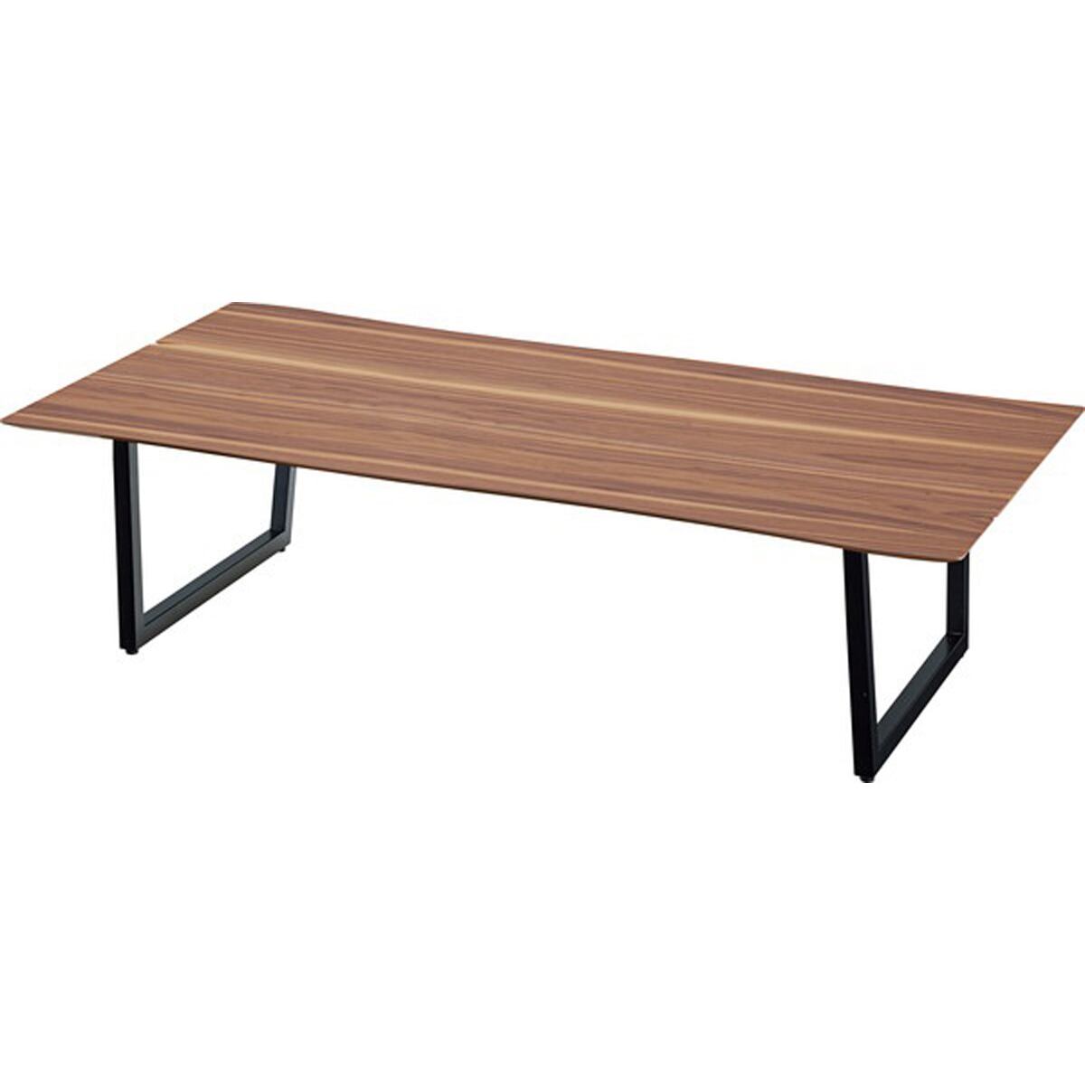 ルカ 座卓 150 天然木化粧繊維板 ウォルナット ウレタン塗装 スチール 粉体塗装