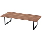 ルカ 座卓 150 天然木化粧繊維板 ウォルナット ウレタン塗装 スチール 粉体塗装