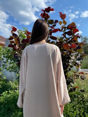 手刺繍ヴィシヴァンカ（薄茶）レディース・フリーサイズ