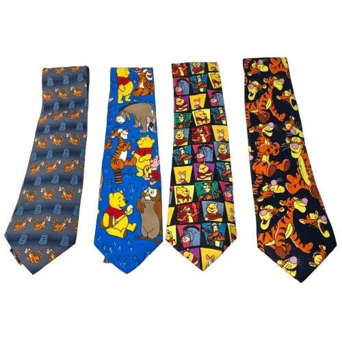 中古】 90s Winnie the Pooh Neck Tie ウィニー ザ プー ネクタイ
